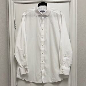 Charles Tyrwhitt White Dress Shirt with Spread Collar